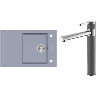 Set Alveus (dřez Formic 30 Steel 04 + baterie Zina Steel 04)