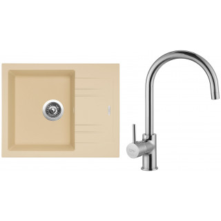 Set Sinks G1450 (dřez Linea 600 Sahara 50 + baterie Vitalia Chrom - lesklý)