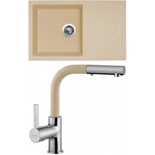 Set Sinks (dřez Linea 780 Sahara 50 + baterie Enigma S Sahara 50)