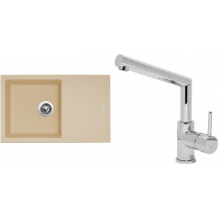 Set Sinks (dřez Linea 780 Sahara 50 + baterie Mix 350 P Chrom - lesklý)