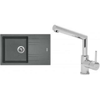 Set Sinks (dřez Linea 780 Titanium 72 + baterie Mix 350 P Chrom - lesklý)