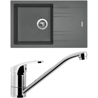 Set Sinks (dřez Linea 780 Titanium 72 + baterie Pronto Chrom - lesklý)