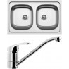 Set Sinks (dřez Classic 800 DUO 0,6 mm, matný + baterie Pronto Chrom) Set Sinks (dřez Classic 800 DUO 0,6 mm, matný + baterie Pronto Chrom)